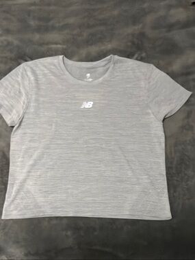 New Balance Light Gray Short Sleeve Women’s Athletic Tee